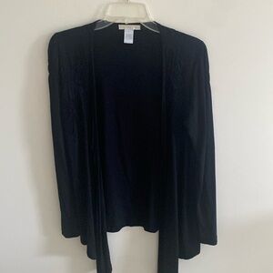 Black Open Front Cardigan Size M